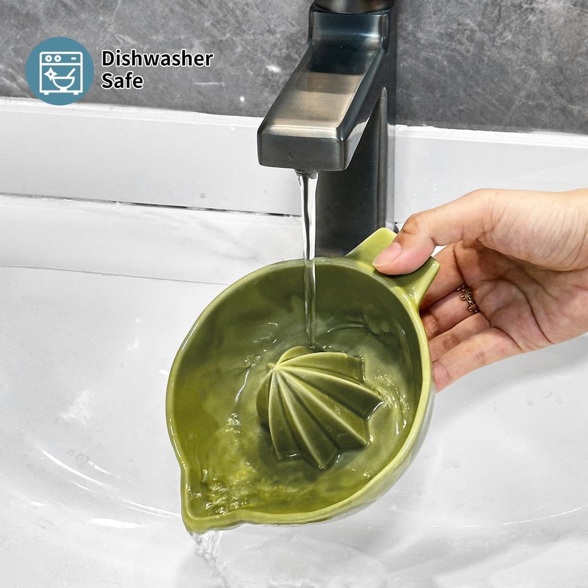 Ceramic Lemon Juicer Reamer Manual Citrus Lime Hand Squeezer Bowl Handheld