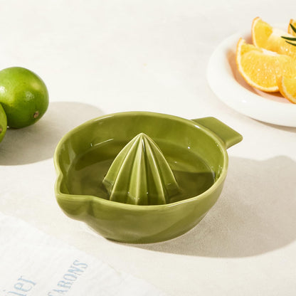 Ceramic Lemon Juicer Reamer Manual Citrus Lime Hand Squeezer Bowl Handheld