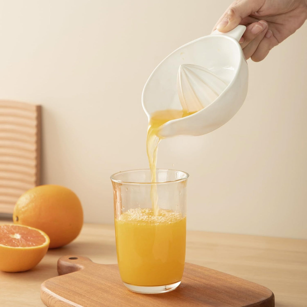 Ceramic Lemon Juicer Reamer Manual Citrus Lime Hand Squeezer Bowl Handheld