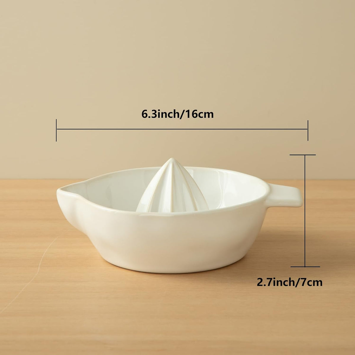 Ceramic Lemon Juicer Reamer Manual Citrus Lime Hand Squeezer Bowl Handheld