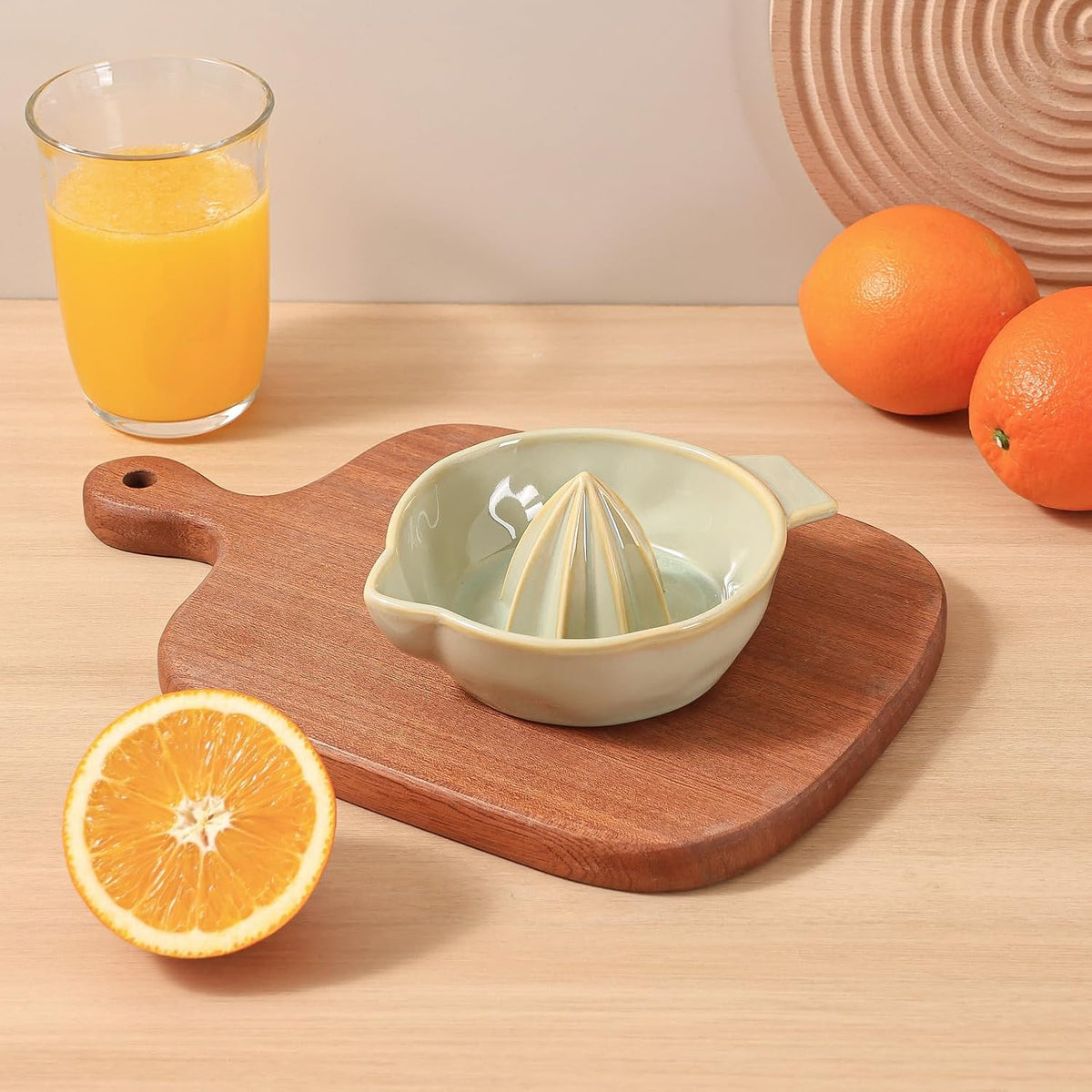 Ceramic Lemon Juicer Reamer Manual Citrus Lime Hand Squeezer Bowl Handheld