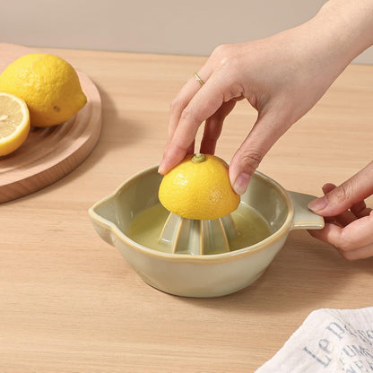 Ceramic Lemon Juicer Reamer Manual Citrus Lime Hand Squeezer Bowl Handheld