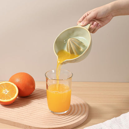 Ceramic Lemon Juicer Reamer Manual Citrus Lime Hand Squeezer Bowl Handheld
