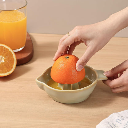Ceramic Lemon Juicer Reamer Manual Citrus Lime Hand Squeezer Bowl Handheld