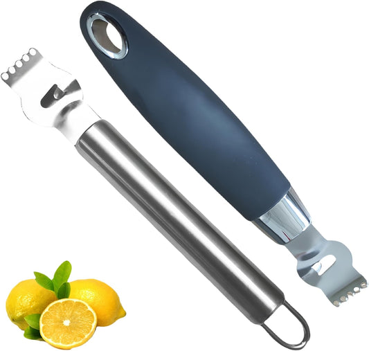 2pcs zester Stainless Steel Lemon with Hole Citrus Orange Peeling Tool Fruit Peelers
