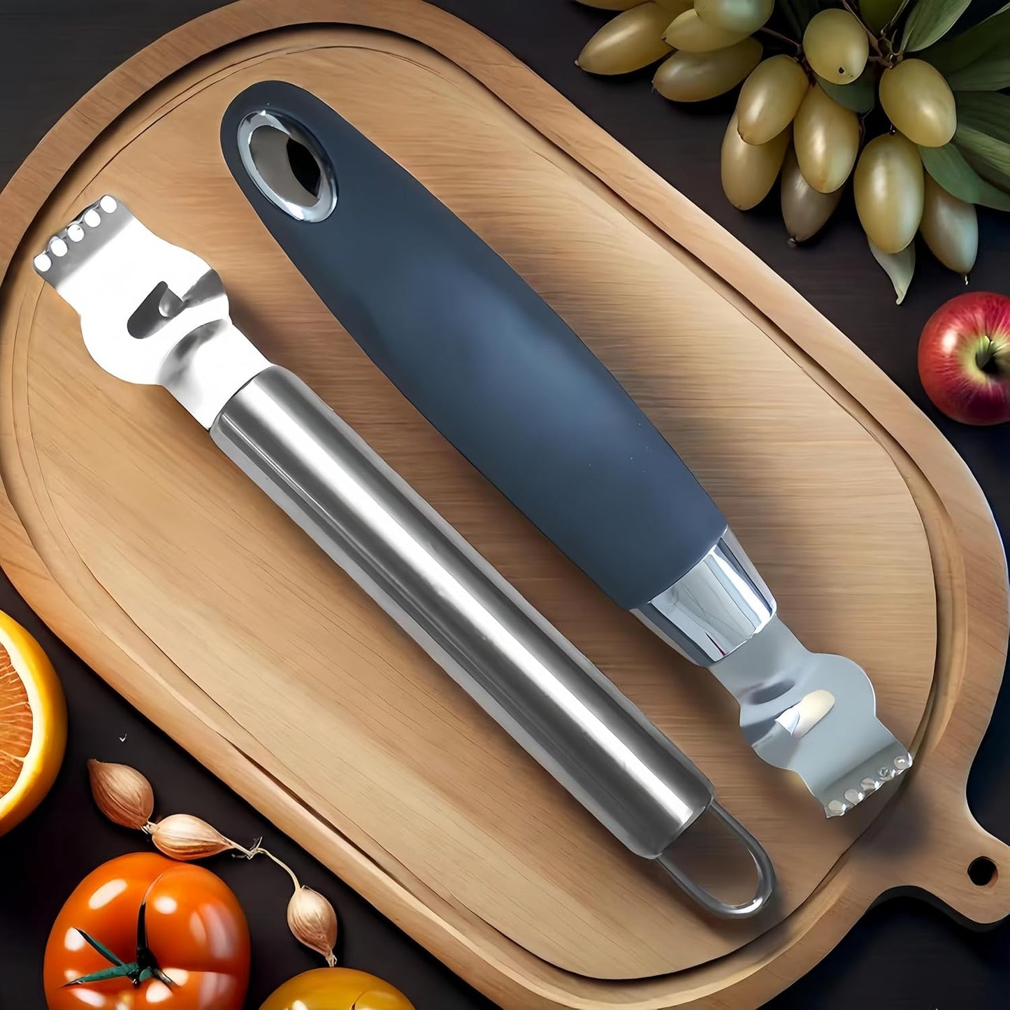2pcs zester Stainless Steel Lemon with Hole Citrus Orange Peeling Tool Fruit Peelers