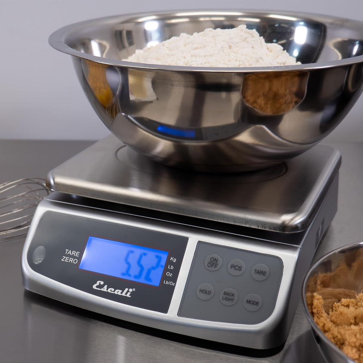 M-Series NSF Certified Digital Kitchen & Industrial Scale, 66 lb Capacity, Dual Display, Spill-Proof, Stainless Steel