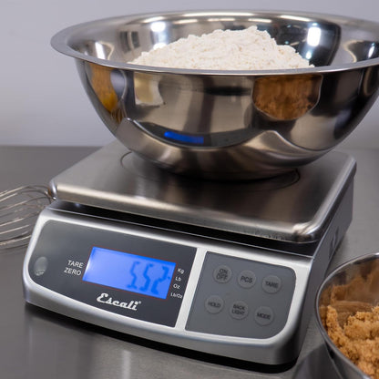 M-Series NSF Certified Digital Kitchen & Industrial Scale, 66 lb Capacity, Dual Display, Spill-Proof, Stainless Steel