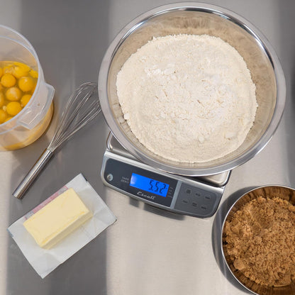M-Series NSF Certified Digital Kitchen & Industrial Scale, 66 lb Capacity, Dual Display, Spill-Proof, Stainless Steel