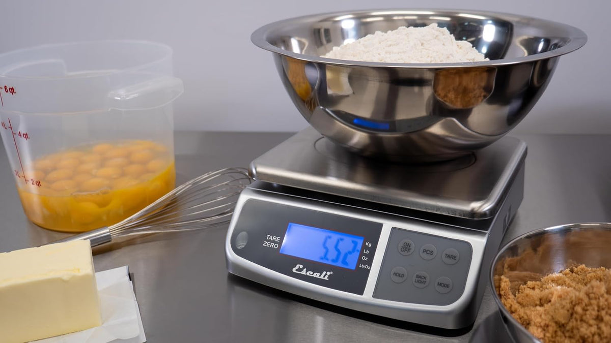M-Series NSF Certified Digital Kitchen & Industrial Scale, 66 lb Capacity, Dual Display, Spill-Proof, Stainless Steel
