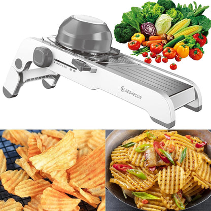 24-In-1 Mandoline Slicer for Kitchen-Stainless Steel Mandolin-Waffle Cutter