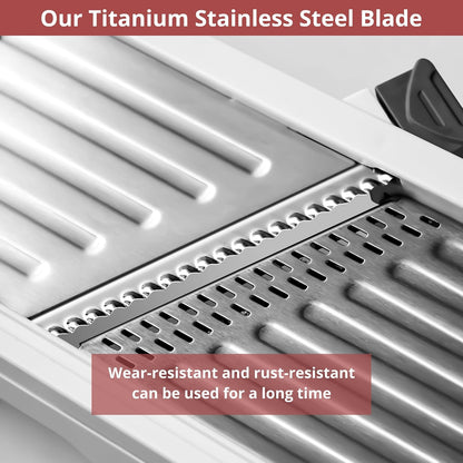 24-In-1 Mandoline Slicer for Kitchen-Stainless Steel Mandolin-Waffle Cutter