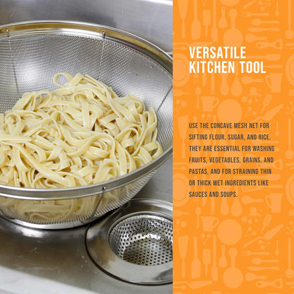 Set of 3 Stainless Steel Colander Strainers Net Baskets