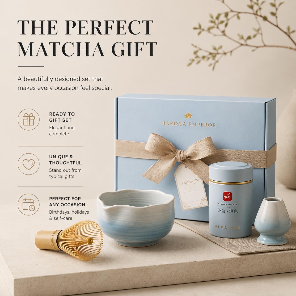 ® MATCHA WHISK SET PREMIUM 11pcs - Professional Matcha Kit Set with Matcha Bowl, Matcha Whisk, Milk Frother, Spoon, Sifter, Scoop, Stand, Cup, Tea Mat, Cloth - Matcha Bowl Set