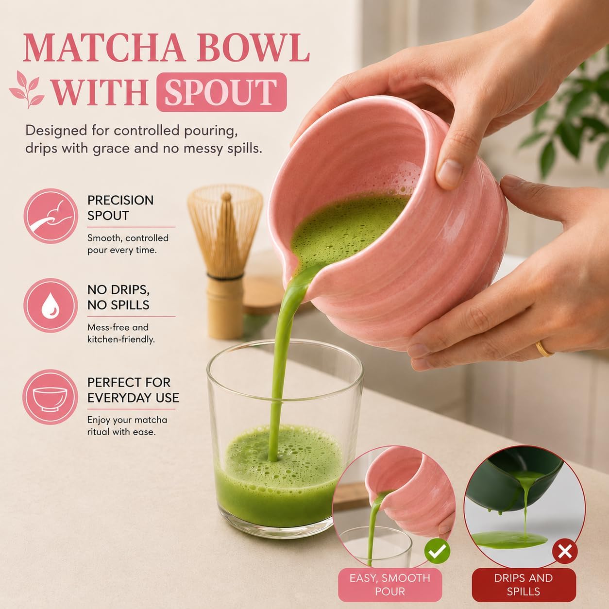 ® MATCHA WHISK SET PREMIUM 11pcs - Professional Matcha Kit Set with Matcha Bowl, Matcha Whisk, Milk Frother, Spoon, Sifter, Scoop, Stand, Cup, Tea Mat, Cloth - Matcha Bowl Set