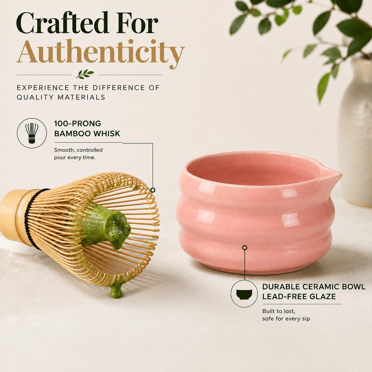 ® MATCHA WHISK SET PREMIUM 11pcs - Professional Matcha Kit Set with Matcha Bowl, Matcha Whisk, Milk Frother, Spoon, Sifter, Scoop, Stand, Cup, Tea Mat, Cloth - Matcha Bowl Set