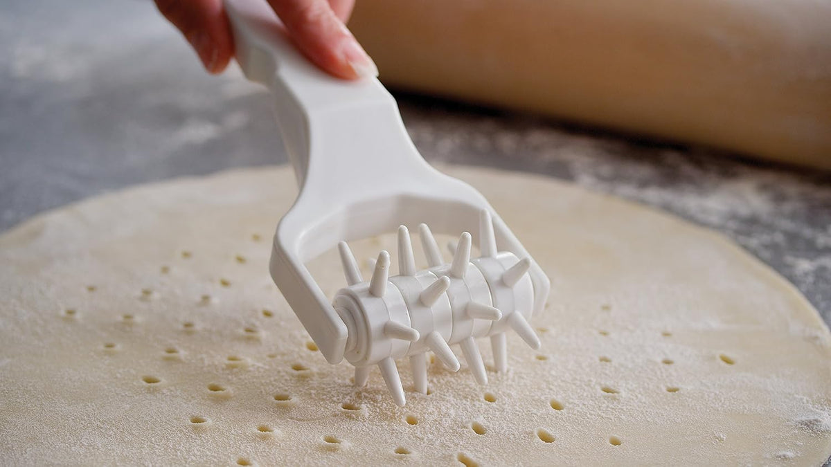 Fox Run Dough and Bowl Scraper, Curved, White