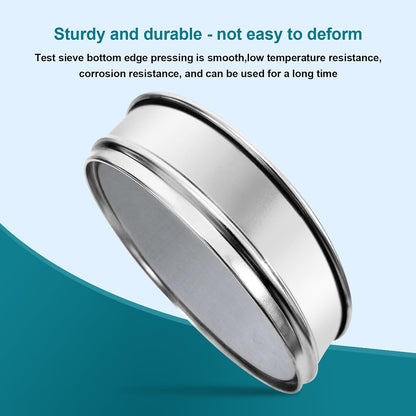 12" (30cm) 304 Stainless Steel Lab Sieve, 100 Mesh (0.15mm) Screen Sifter - Colors B