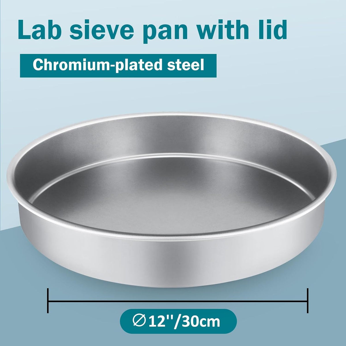 12" (30cm) 304 Stainless Steel Lab Sieve, 100 Mesh (0.15mm) Screen Sifter - Colors B