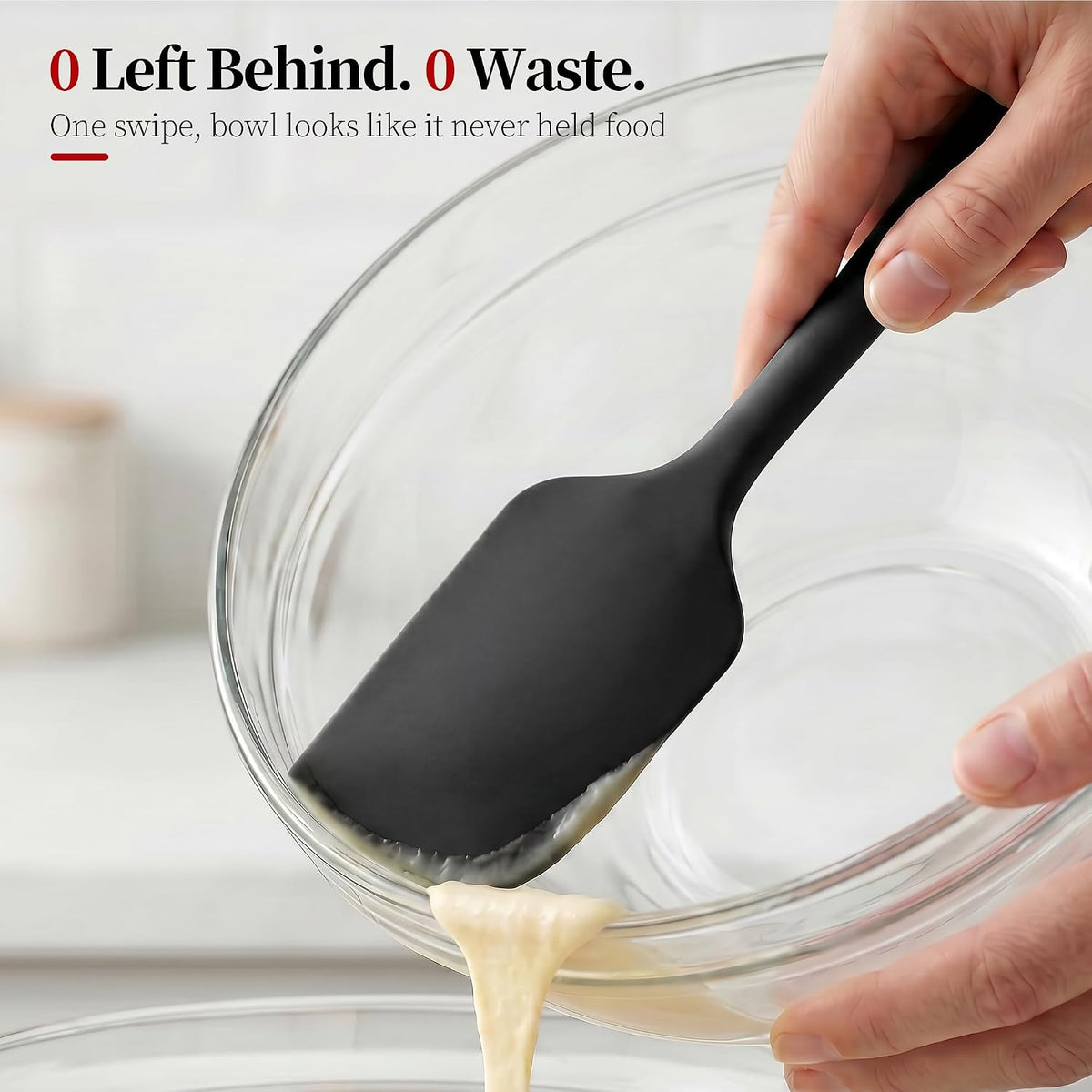 600ºF Heat Resistant Silicone Spatula Spoonula Set of 2, Aqua Sky