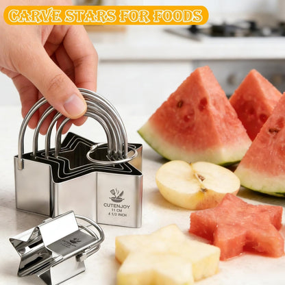 Cookie Cutters, 5 Pieces Round Biscuit Cutter Set with Handle | Dishwasher-Safe, Comfortable Grip, Professional Baking Dough Cutter Tools for Thick Dough, Biscuits & Fondant