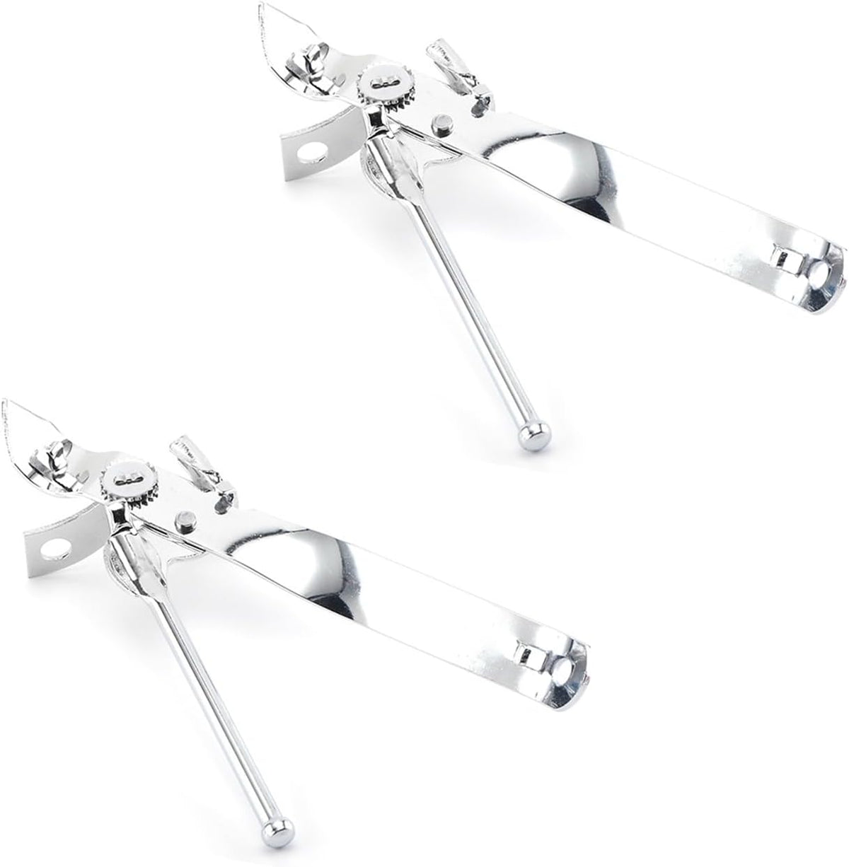 2 PCS Manual Can Opener Professional Swing Away Can Opener Heavy Duty Stainless Steel Can Openers Hand Held Tool with Bottle Opener for Camping, Kitchen Chef