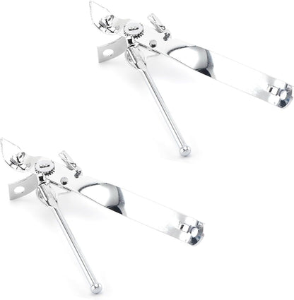 2 PCS Manual Can Opener Professional Swing Away Can Opener Heavy Duty Stainless Steel Can Openers Hand Held Tool with Bottle Opener for Camping, Kitchen Chef