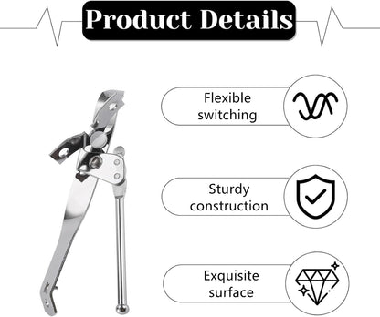 2 PCS Manual Can Opener Professional Swing Away Can Opener Heavy Duty Stainless Steel Can Openers Hand Held Tool with Bottle Opener for Camping, Kitchen Chef