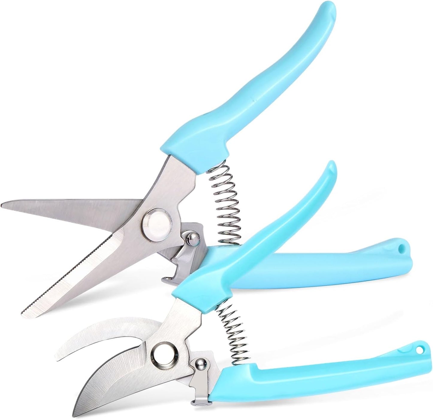 2 Pack Pruning Shears, Stainless Steel Sharp Blades, for Home Gardeners | Safety Lock，Ergonomic Handle, Easy Use for Seniors , Perfect for Herbs, Flowers, Bonsai & Indoor Plants