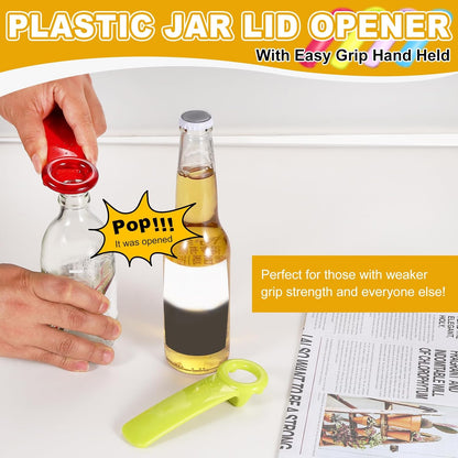 2Pcs Jar Key Lid Opener Plastic Jar Lid by Anyone Orange/Sky Blue