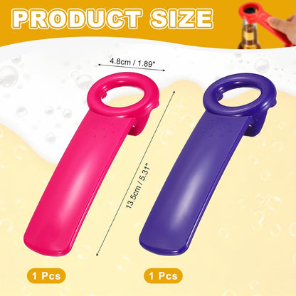 2Pcs Jar Key Lid Opener Plastic Jar Lid by Anyone Orange/Sky Blue