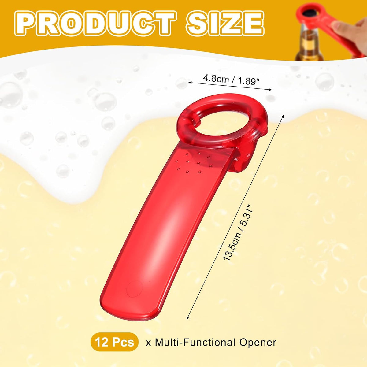 2Pcs Jar Key Lid Opener Plastic Jar Lid by Anyone Orange/Sky Blue
