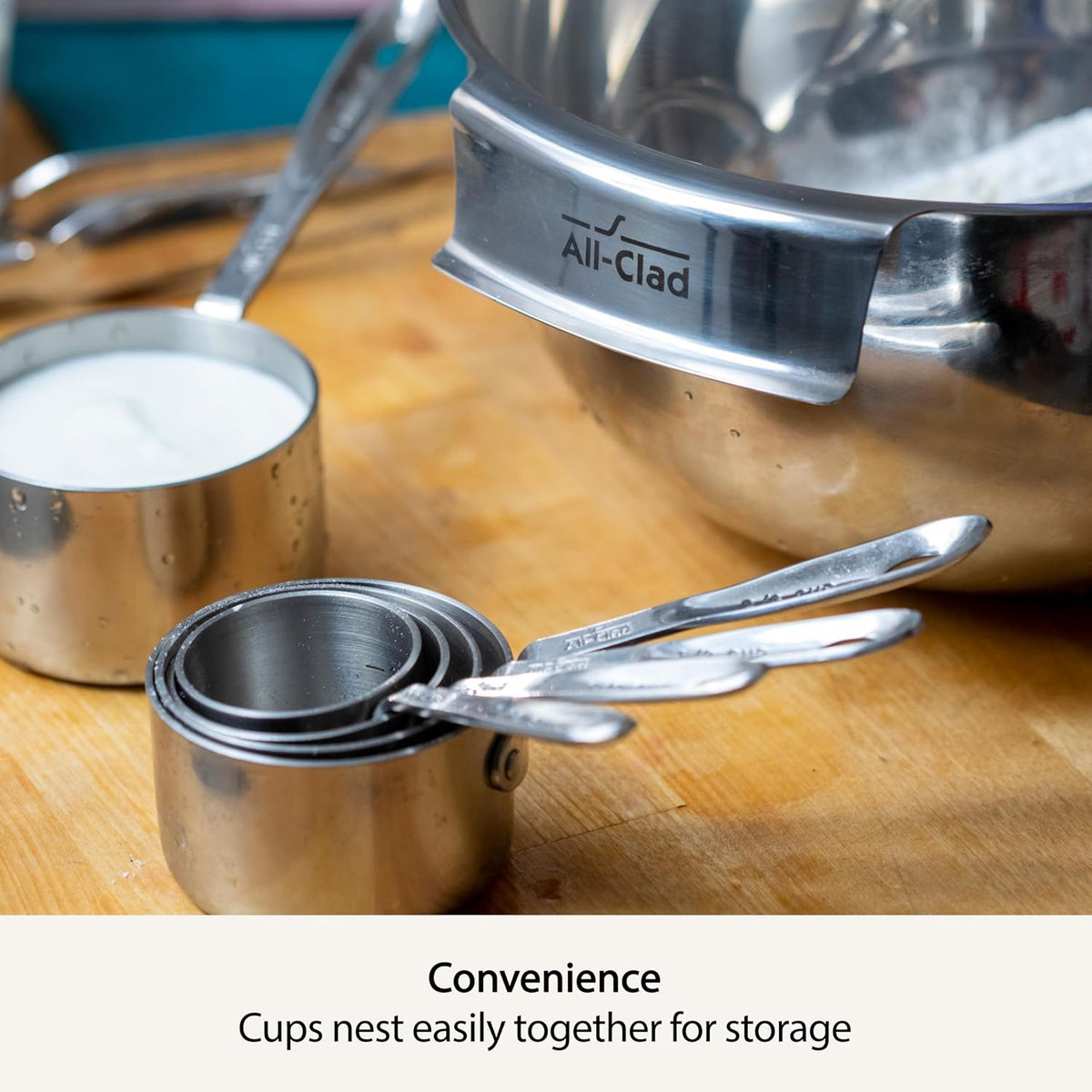 Stainless Steel 5-Piece Measuring Cup Set, Kitchen Tools, 5 piece