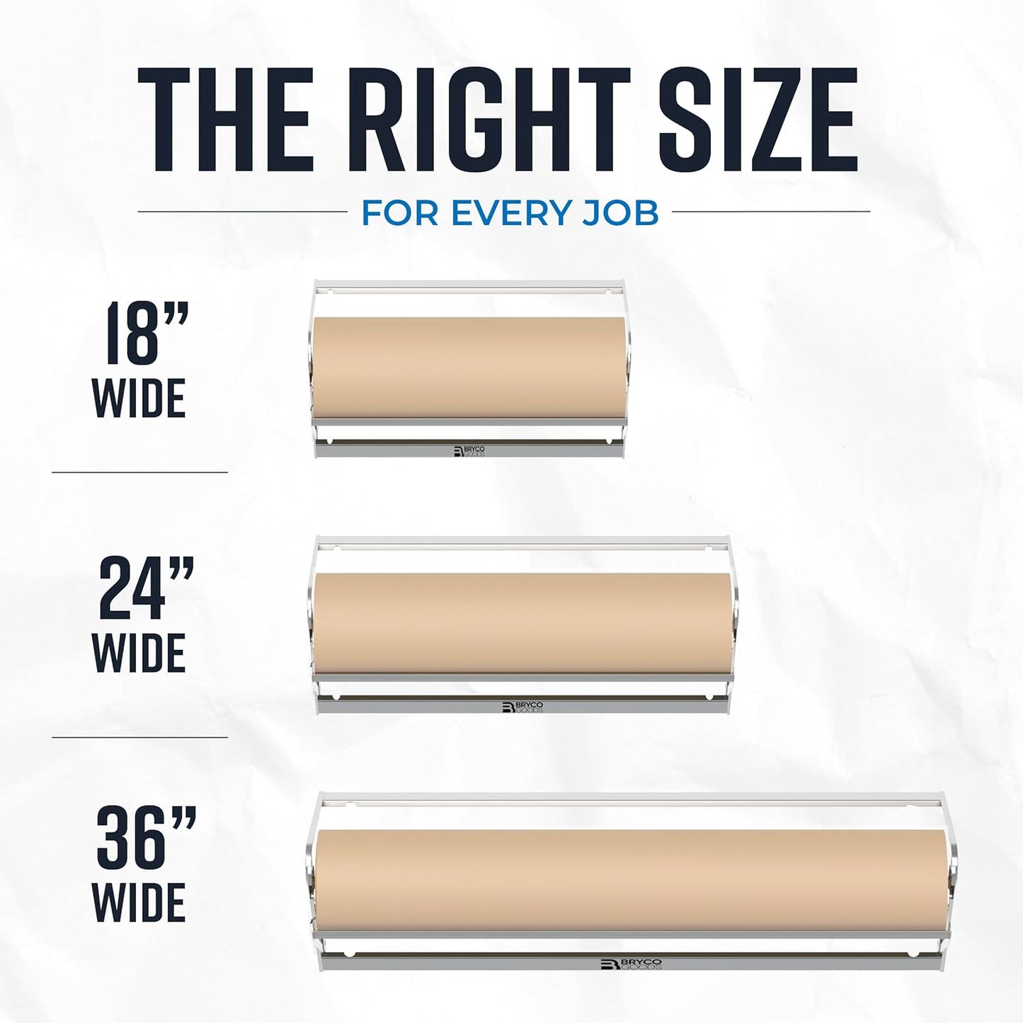 18 Inch Butcher & Kraft Paper Roll Dispenser and Cutter | Heavy-Duty Steel Frame, Sharp Blade, Wall Mountable, Tabletop, Non-Slip Rubber Feet, One-Hand Operation, Holds 1000ft Rolls