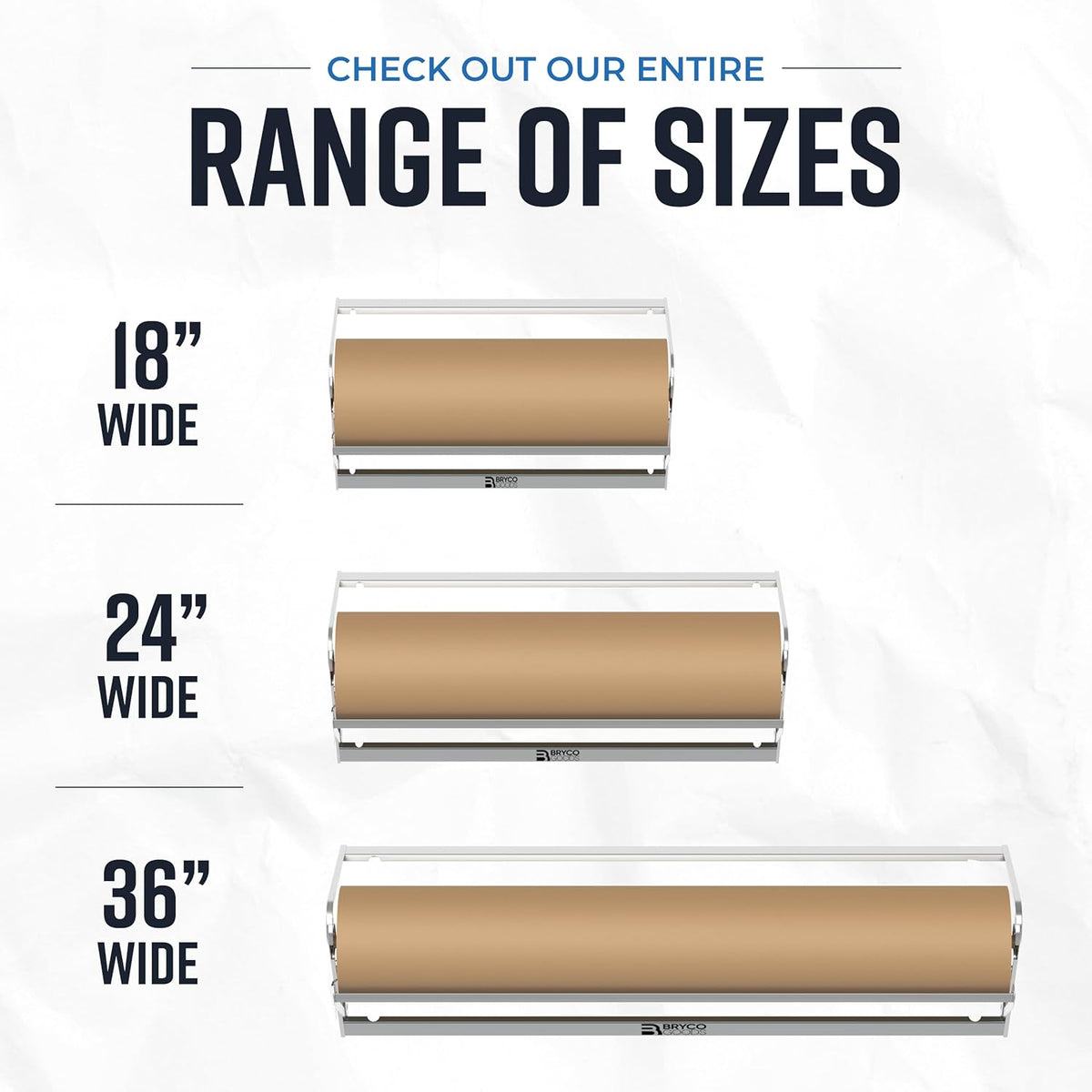 18 Inch Butcher & Kraft Paper Roll Dispenser and Cutter | Heavy-Duty Steel Frame, Sharp Blade, Wall Mountable, Tabletop, Non-Slip Rubber Feet, One-Hand Operation, Holds 1000ft Rolls