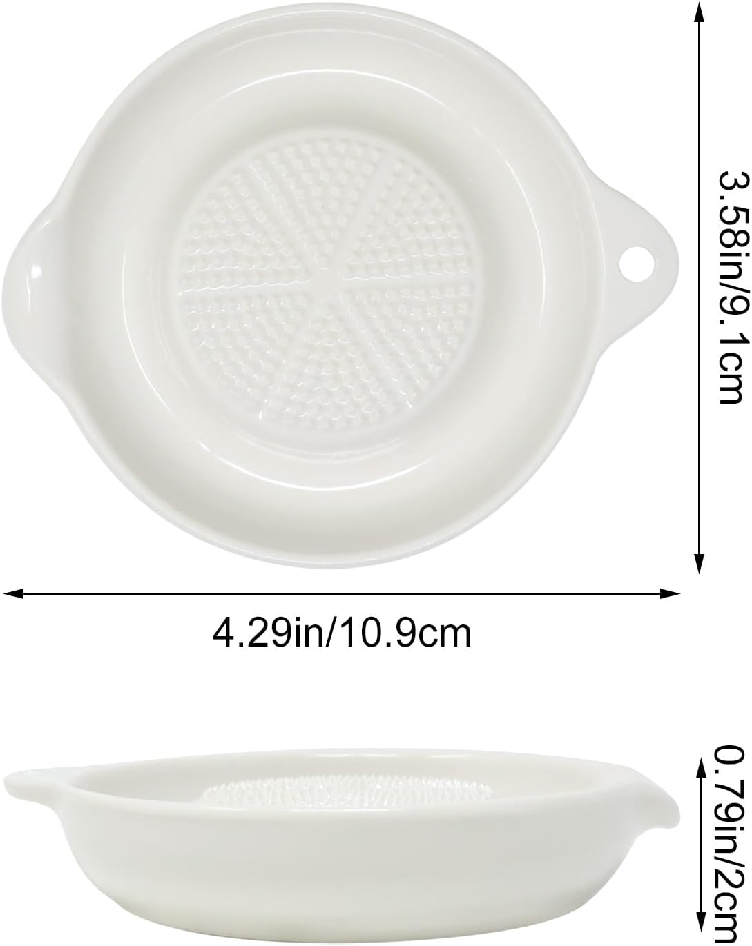 " 1 Pack Ceramic Grater for Mashed Potato Making, Garlic, Ginger, Onion, Lemon, Chocolate, Practical Kitchen Tool"