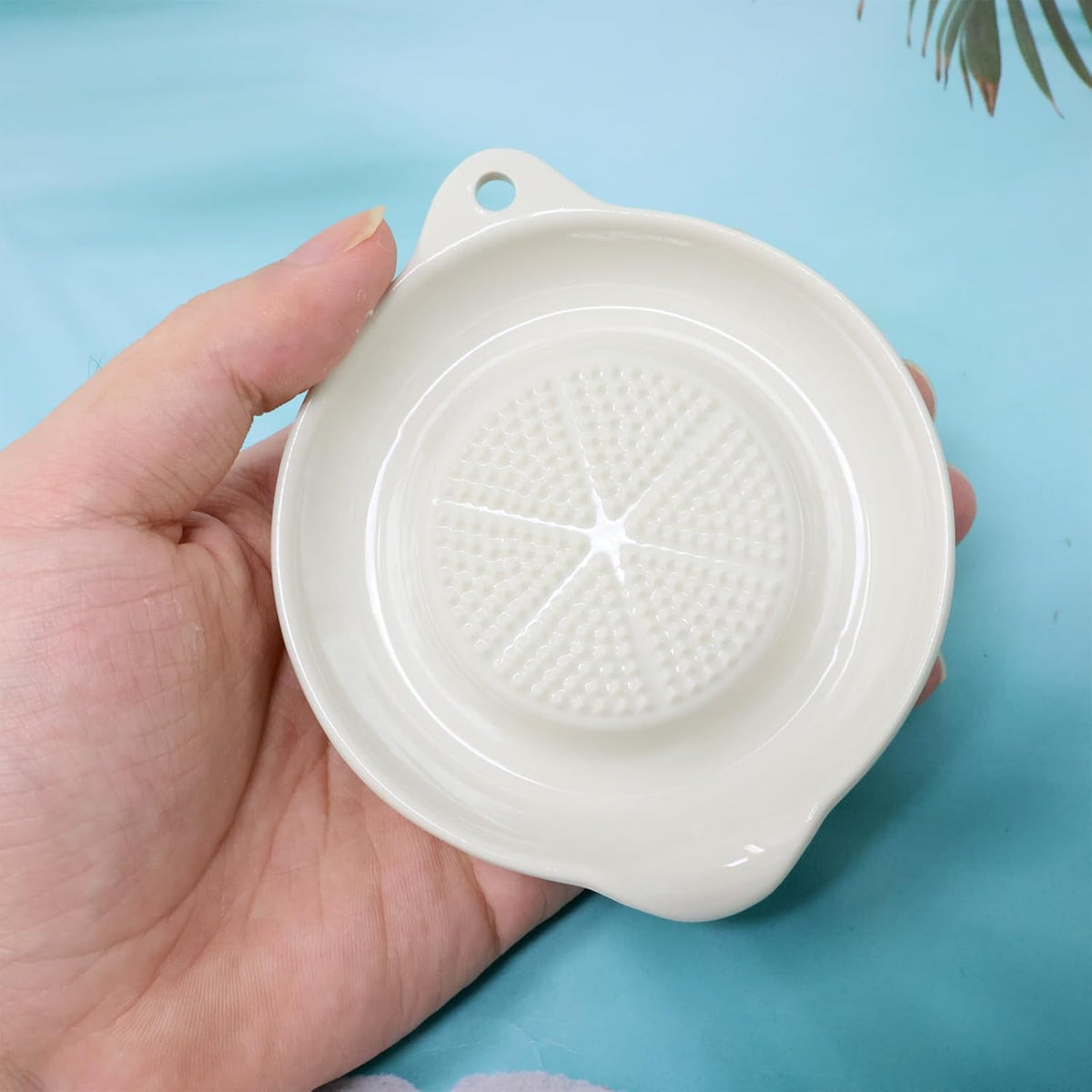 " 1 Pack Ceramic Grater for Mashed Potato Making, Garlic, Ginger, Onion, Lemon, Chocolate, Practical Kitchen Tool"