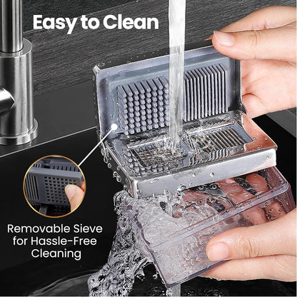 Garlic Press Chopper, 2-in-1 Slicer & Dicer, Fridge Friendly