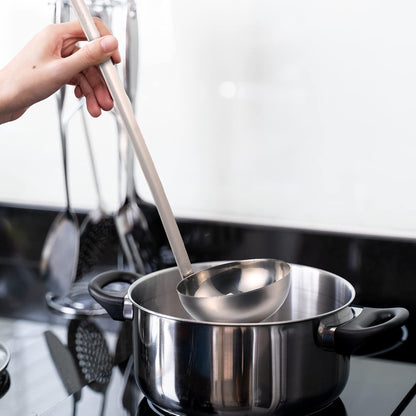 5 Pcs Soup Ladles Stainless Steel Serving Ladles with Long Handle for Serving, Cooking, Stirring, Portioning Kitchen Restaurant Accessories(4 oz)