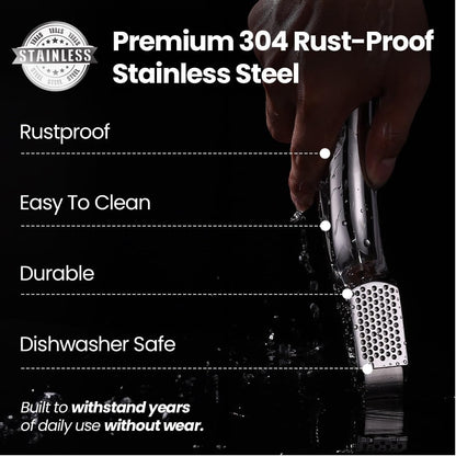 Garlic Press Lifetime Replacement, No Need to Peel, Fine Mince
