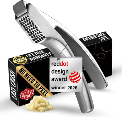 Garlic Press Lifetime Replacement, No Need to Peel, Fine Mince