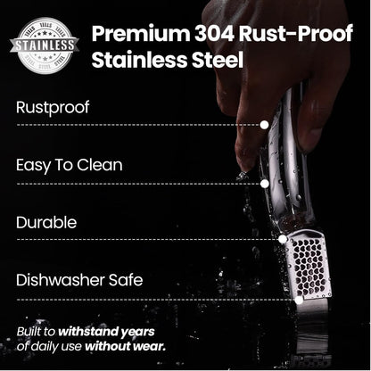 Garlic Press Lifetime Replacement, No Need to Peel, Fine Mince