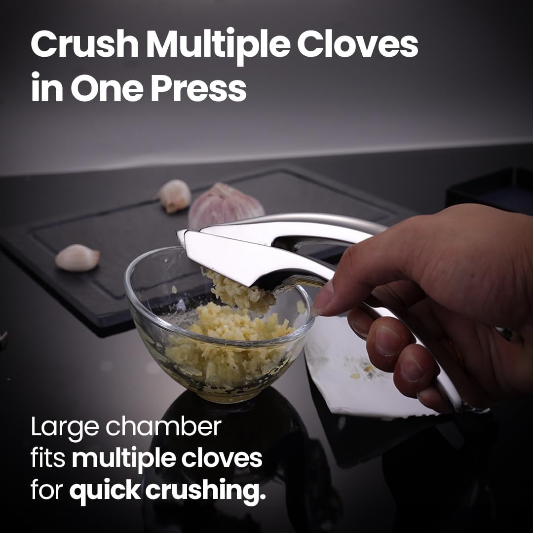 Garlic Press Lifetime Replacement, No Need to Peel, Fine Mince