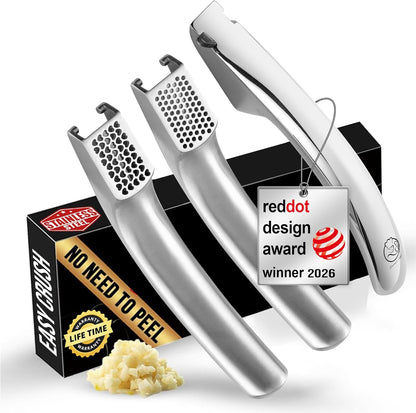 Garlic Press Lifetime Replacement, No Need to Peel, Fine Mince