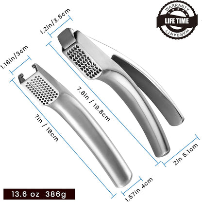 Garlic Press Lifetime Replacement, No Need to Peel, Fine Mince