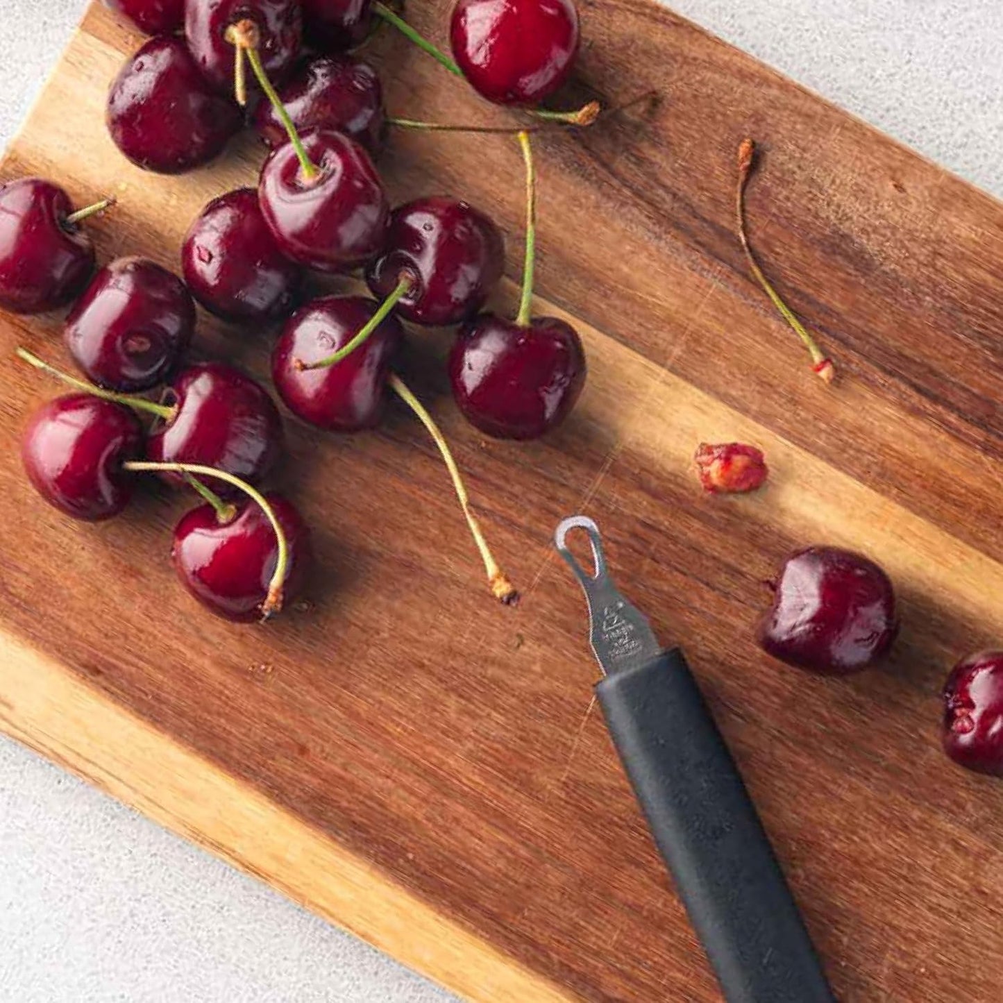 Cherry Pitter - Stainless Steel - Removes Pits in Seconds - Dishwasher Safe