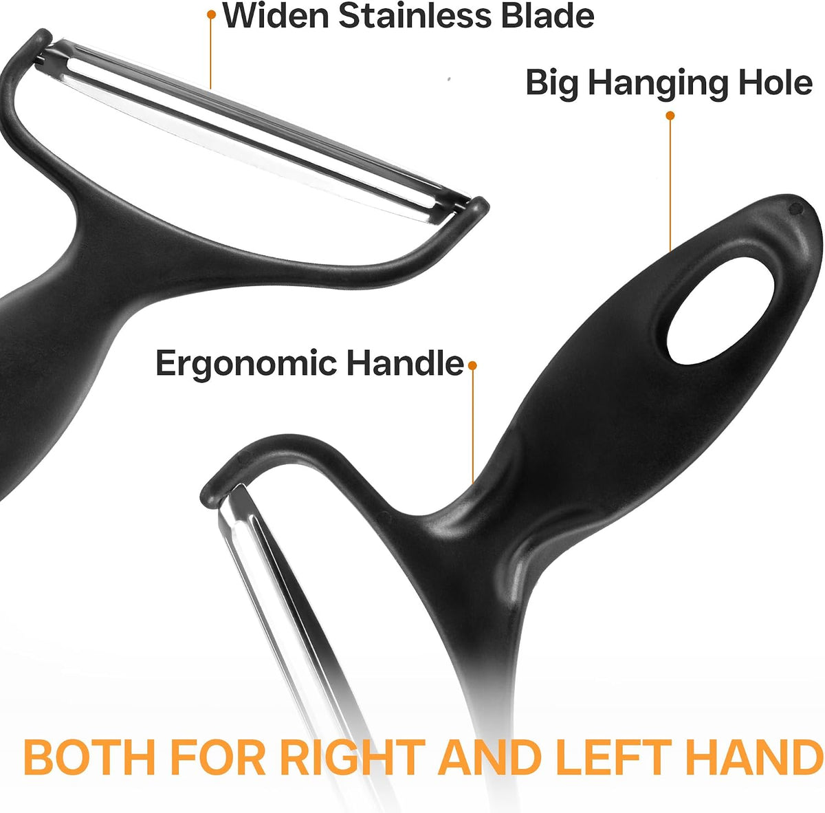 Vegetable Peeler Large Peelers for Kitchen, Y Wide Veggie Shredder for Cabbage Lettuce Julienne, Swivel Stainless Steel Blades Big Size