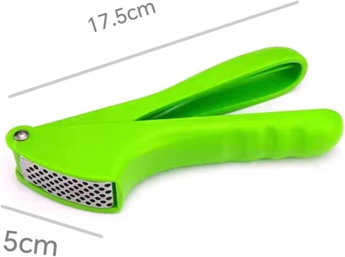 Garlic Press Dicer Wheel, Plastic Garlic Masher, Simple Household Manual Kitchen Tool with Garlic Press Box (rotundity)