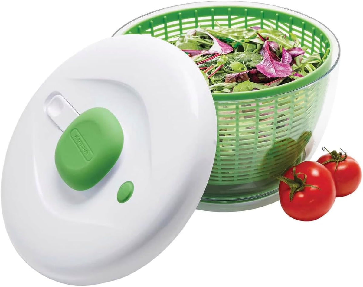 Large Salad Spinner with Lid, 6.6 Qt Capacity Pump Activated. Manual Vegetable Dryer with Double-Lock Handle, Quick and Easy Multi-Use Lettuce Spinner, Vegetable Dryer, Fruit Washer