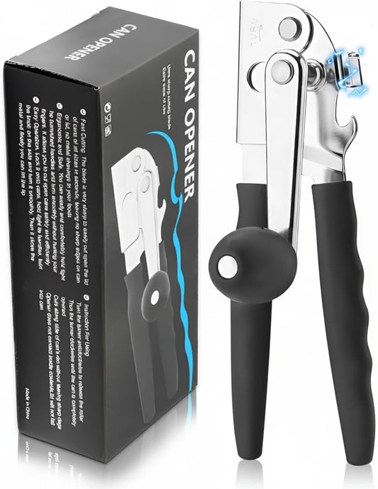 Electric Can Opener – Smooth Edge, Easy One-Touch Can Opener Electric for Seniors with Arthritis, Jar Opener, Compact Countertop Automatic Kitchen Tool for Safe and Effortless Opening